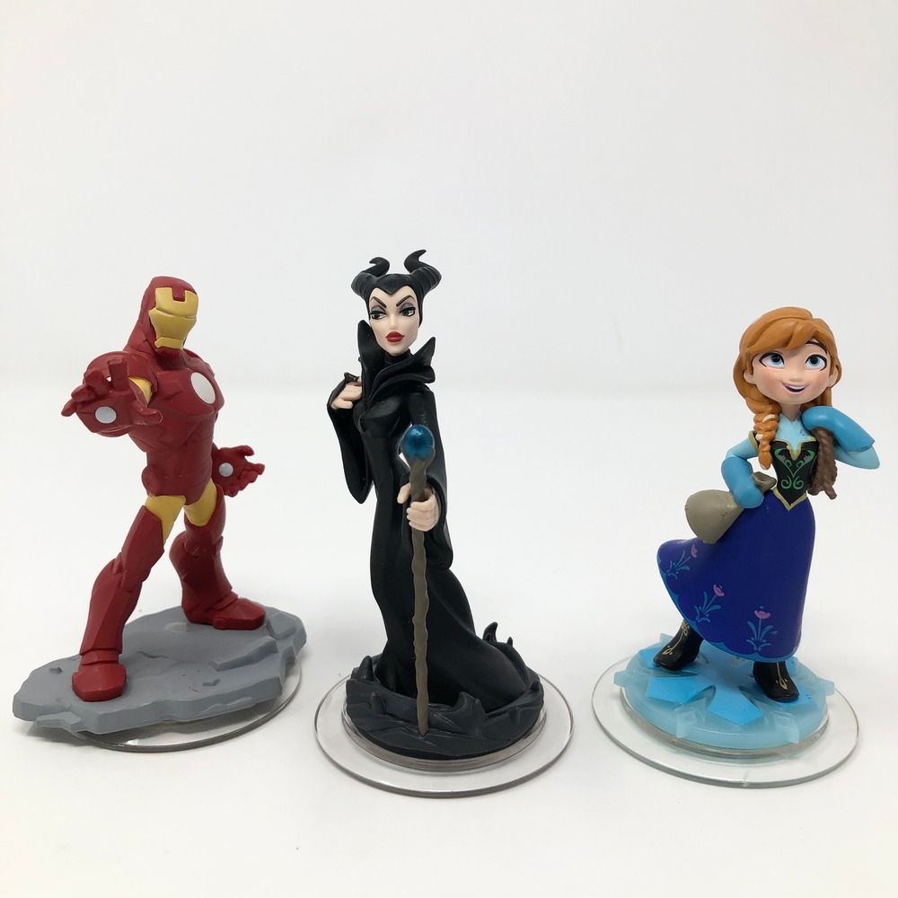 Disney Infinity 2.0 Figures Lot Iron Man Maleficent Anna INF-1000102 Multicolor